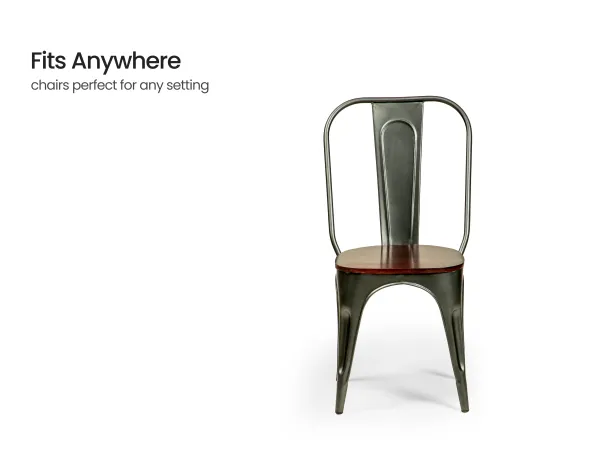 Daisy Chair   Metal Frame and Wooden Top